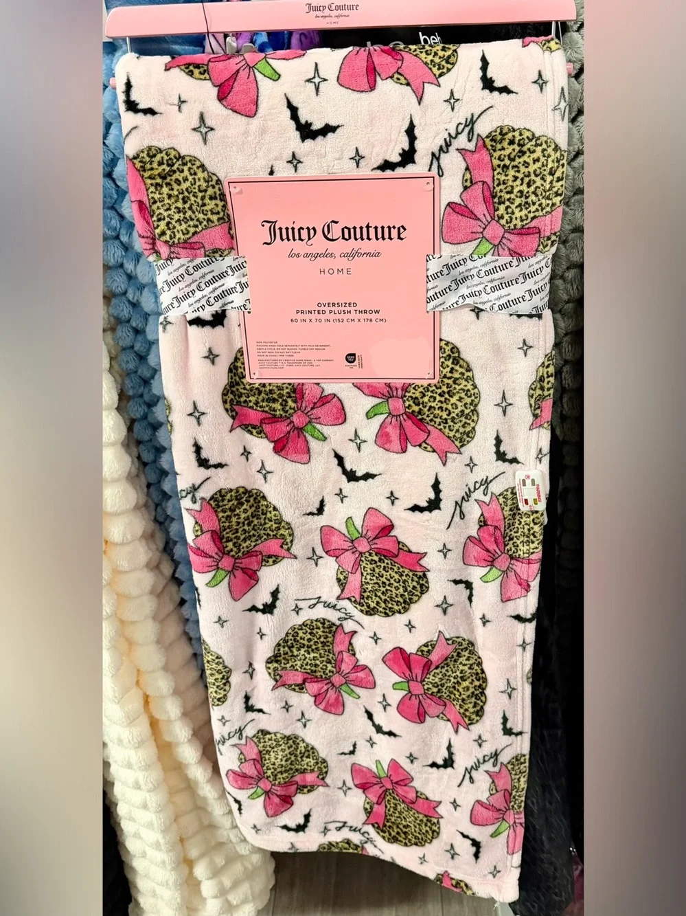 juicy couture halloween pumpkin plush blanket throw